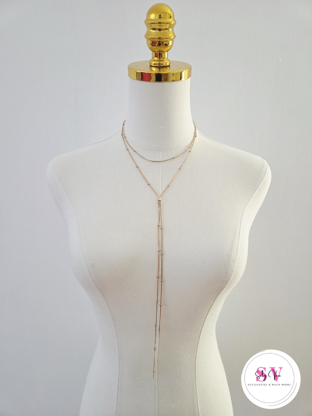 Gold Multi-Layer Y Necklace